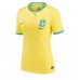 Cheap Brazil Home Football Shirt Women World Cup 2022 Short Sleeve